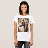 T-shirt Whispers De L'Imaginaire Brown Et Blanc Unicorn, (Devant entier)