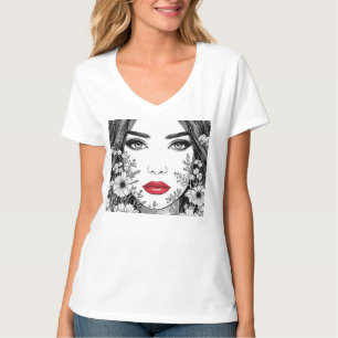 T-shirt Whispers of Nature - Beauté féminine en fleurs