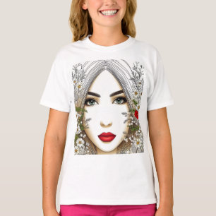 T-shirt Whispers of Nature - Beauté féminine en fleurs