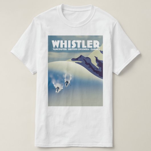 T-shirt Whistler British Columbia Canada Ski (Design devant)