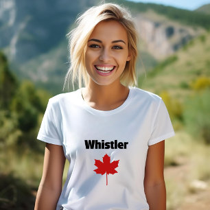 T-shirt Whistler Canada Natural Red Maple Leaf