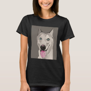 T-shirt White Alaskan Husky Grey