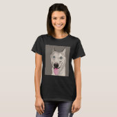 T-shirt White Alaskan Husky Grey (Devant entier)