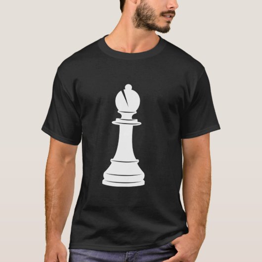 T-shirt White Bishop Chess Piece Halloween Costume de grou (Devant)