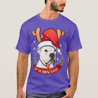T-shirt White Boer Dog Rein Christmas Gift Boys Girls frie