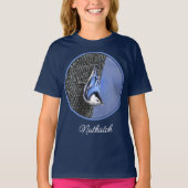 T-shirt White-Breasted Nuthatch Painting Original Bird Art (Devant)