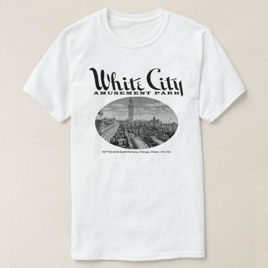 T-shirt White City Amusement Park, Chicago, IL (Design devant)