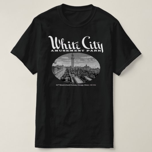 T-shirt White City Amusement Park, Chicago, IL (Design devant)