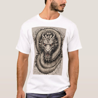 T-shirt "White Dragon Elegance Tee"