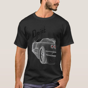 T-shirt White Drift Fast Sports Voiture Boy's