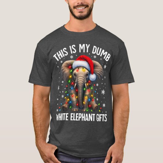 T-shirt White Elephant For Pjs Under 15 20 - classic 1 (Devant)