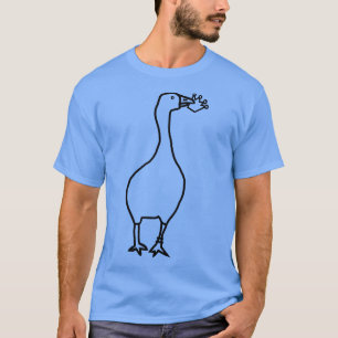 T-shirt White Goose Steals Crown Outline