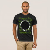 T-shirt White Green 1s 0s Abyss Binary Code Digital Portal (Devant entier)