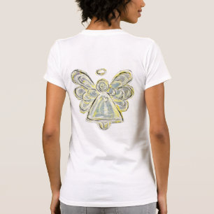T-shirt White Guardian Angel Custom Holiday Art shirt