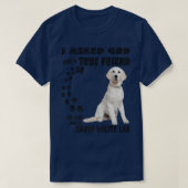 T-shirt White Lab Dit Maman Papa Imprimer, Neige Labrador  (Design devant)