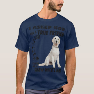 T-shirt White Lab Dit Maman Papa Imprimer, Neige Labrador 