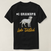 T-shirt White Labrador Retriever Grandpa White Lab Testé (Design devant)