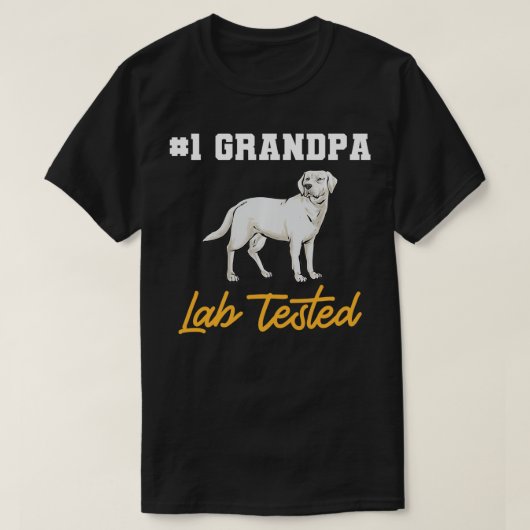 T-shirt White Labrador Retriever Grandpa White Lab Testé (Design devant)