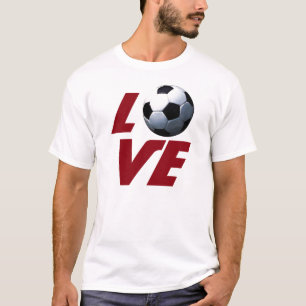 T-shirt White Love Soccer - Football d'Europe latine TShir