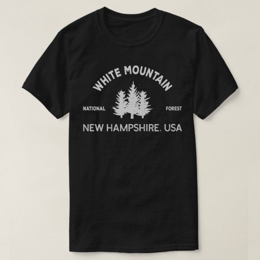 T-shirt White Mountains Forest Nature New Hampshire (Design devant)