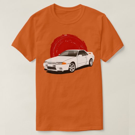 T-shirt White Nissan Skyline GTR r33 (Design devant)