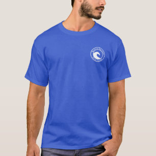 T-shirt White Ocean Wave Circle Design Block Island