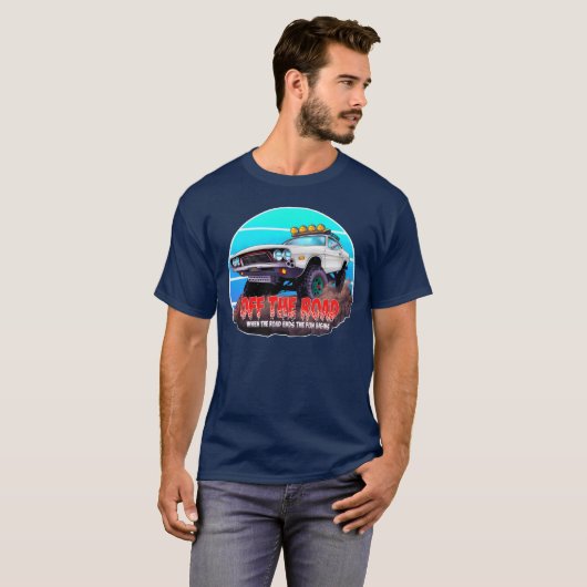 T-shirt White Offroad Car with quote friend funny (Devant entier)