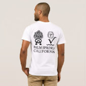 T-shirt White Party Palm Springs Aqua (Dos entier)