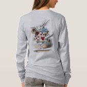 T-shirt White Rabbit Alice Wonderland Hearts (Dos)
