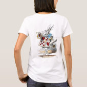 T-shirt White Rabbit Alice Wonderland Hearts (Dos)