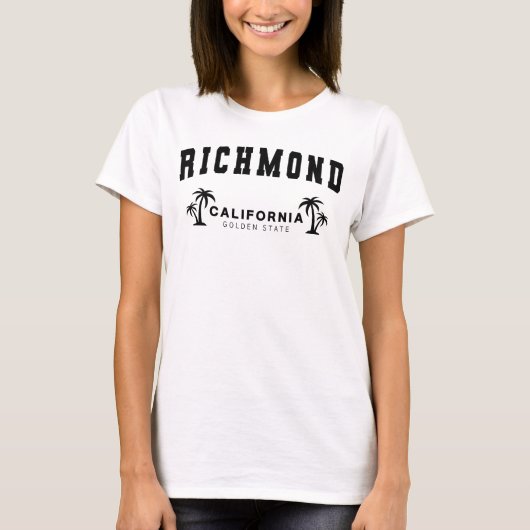 T-shirt White Richmond, Californie (Devant)