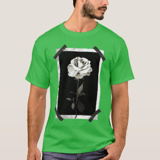 T-shirt White Rose Rock vintage