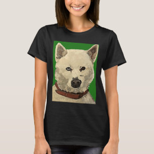 T-shirt White Siberian Husky Green Active