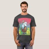 T-shirt White Snowdrop Wren Bird in Spring Illustration fu (Devant entier)