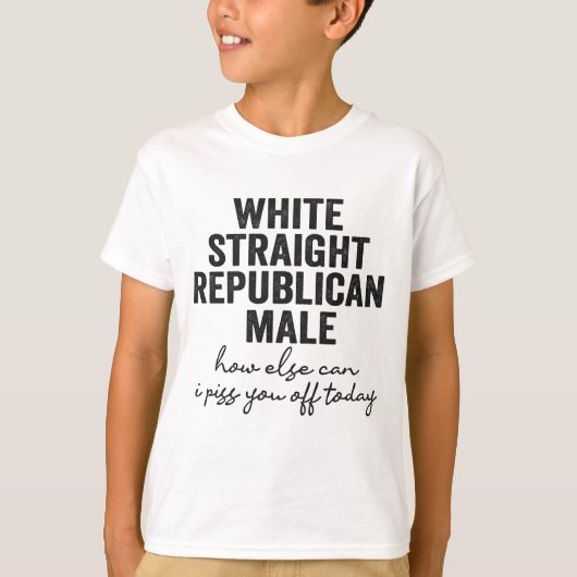 T-shirt White Stright Républicain Homme Drôle République (Devant)