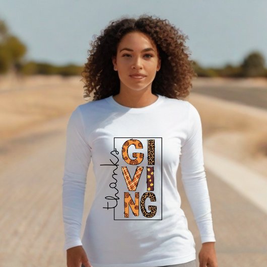 T-shirt White Style Thanksgiving