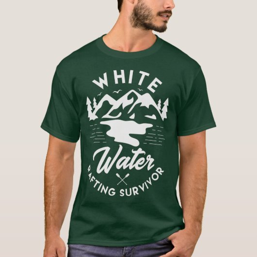 T-shirt White water rafting survivor Design for a fan (Devant)