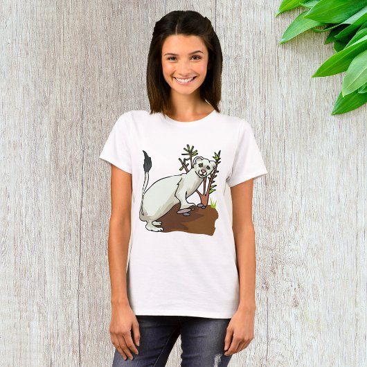 T-shirt White Weasel Wildlife