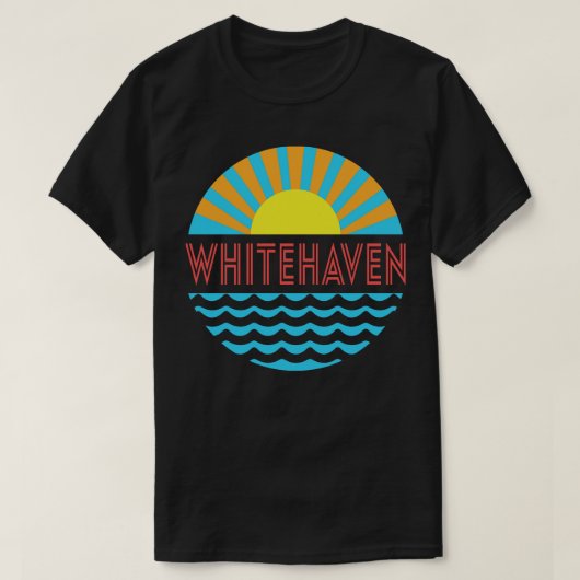 T-shirt Whitehaven Beach Sun Et Waves (Design devant)
