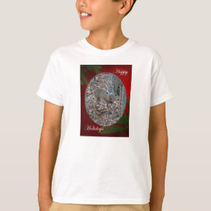 T-shirt Whitetail Deer Spike Buck Happy Holidays Series