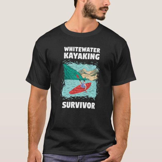 T-shirt Whitewater Kayaking Survivor Premium (Devant)