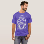 T-shirt Whitewater Rafting Distressed River Raft (Devant entier)