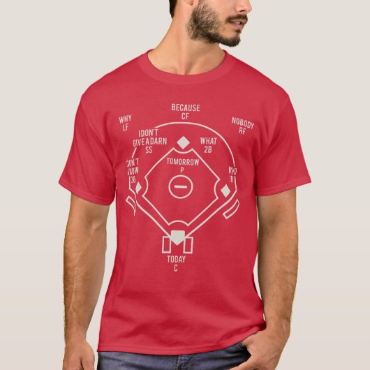 T-shirt Whos On First Classic Baseball Abbott Funny Baseba (Devant)
