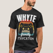 T-shirt Whyte Family Staycation Vidéo Jeu Vacances (Devant)
