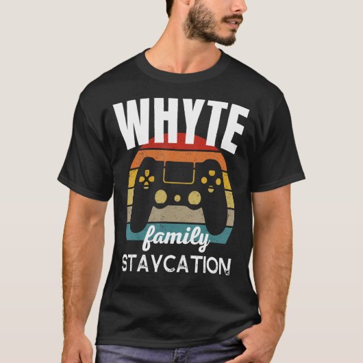 T-shirt Whyte Family Staycation Vidéo Jeu Vacances (Devant)