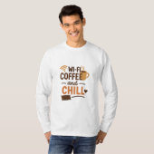 T-shirt Wi-Fi, café et frisson (Devant entier)