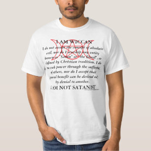 T-shirt Wiccan, pas Sataniste
