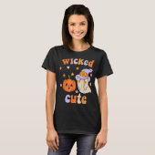 T-shirt Wicked mignon Halloween Ghost Sorcière Éffrayante  (Devant entier)