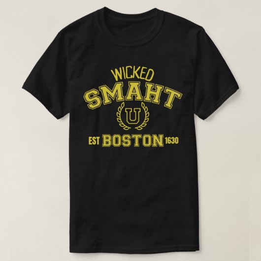T-shirt Wicked Smaht U Boston est 1630 2 (Design devant)