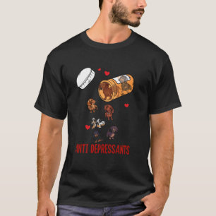 T-shirt Wiener Chien Saucisse Chiot Lover Antidépresseurs